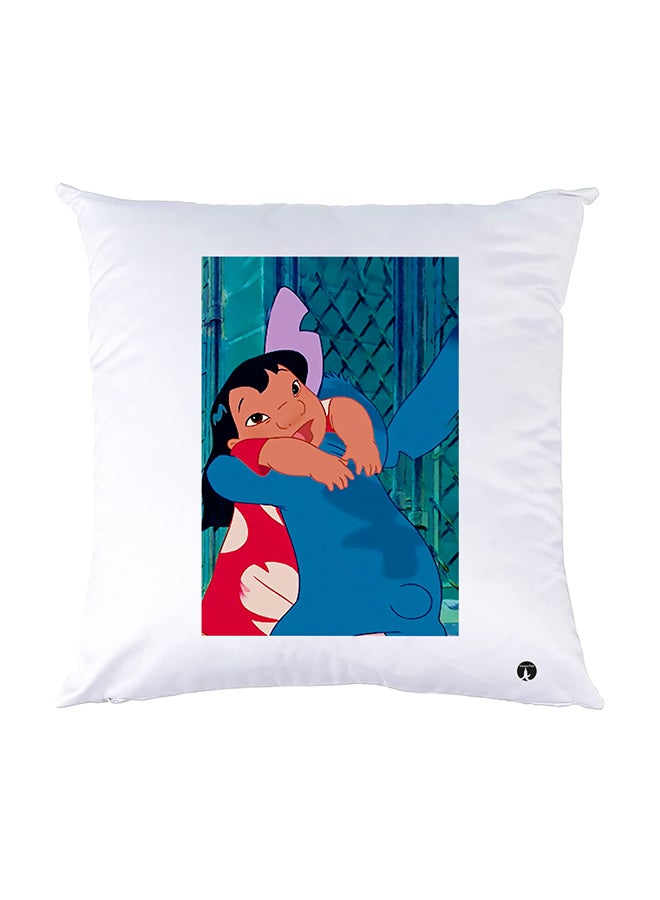 بي بي وسادة نوم مزينة بطبعات أبيض 30x30سم