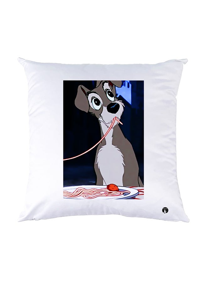 BP Printed Pillow White 30x30cm