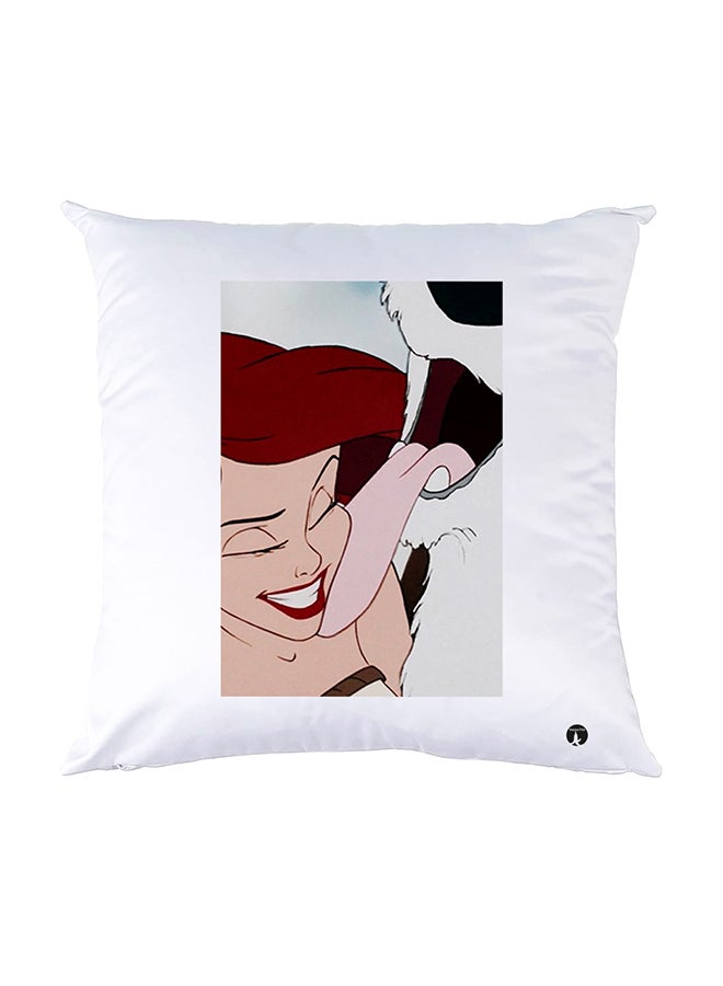 BP Printed Pillow White 30x30cm