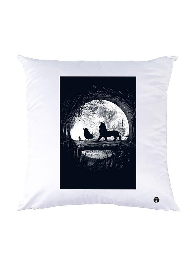 BP Printed Pillow White 30x30cm