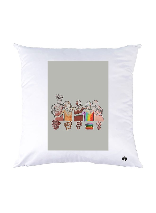 بي بي وسادة نوم مزينة بطبعات أبيض 30x30سم