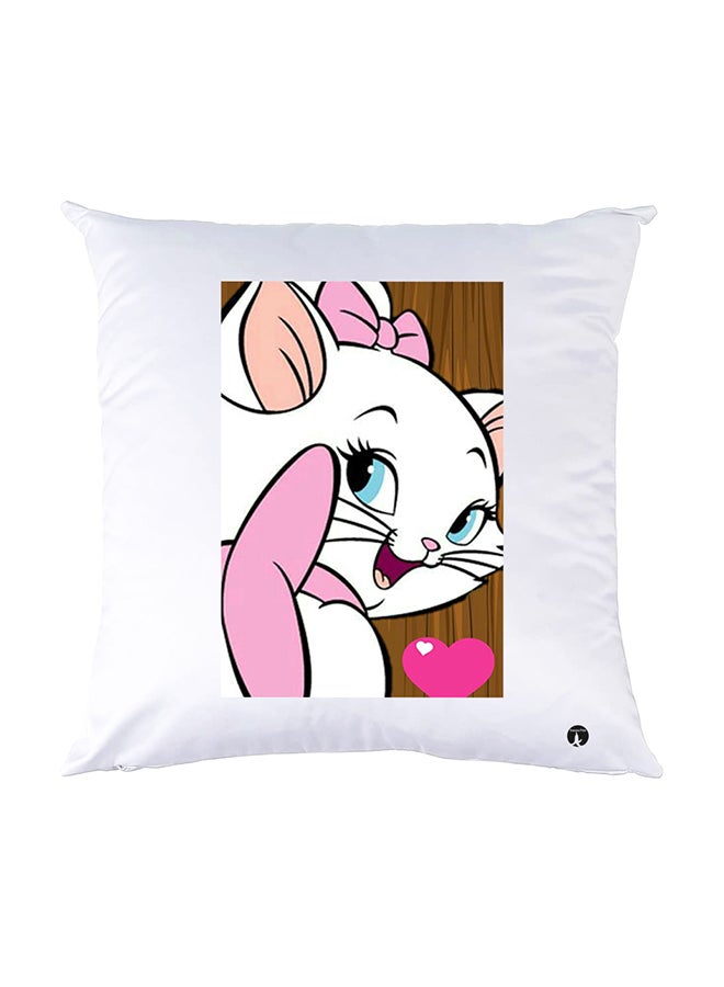 بي بي وسادة نوم مزينة بطبعات أبيض 30x30سم