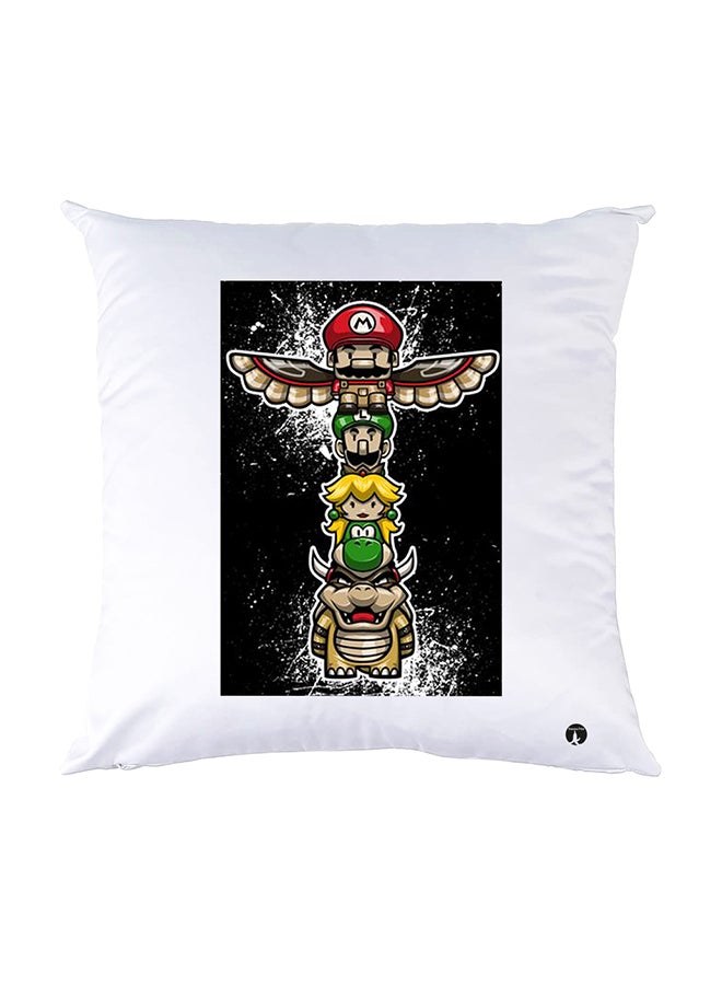 بي بي وسادة نوم مزينة بطبعات أبيض 30x30سم