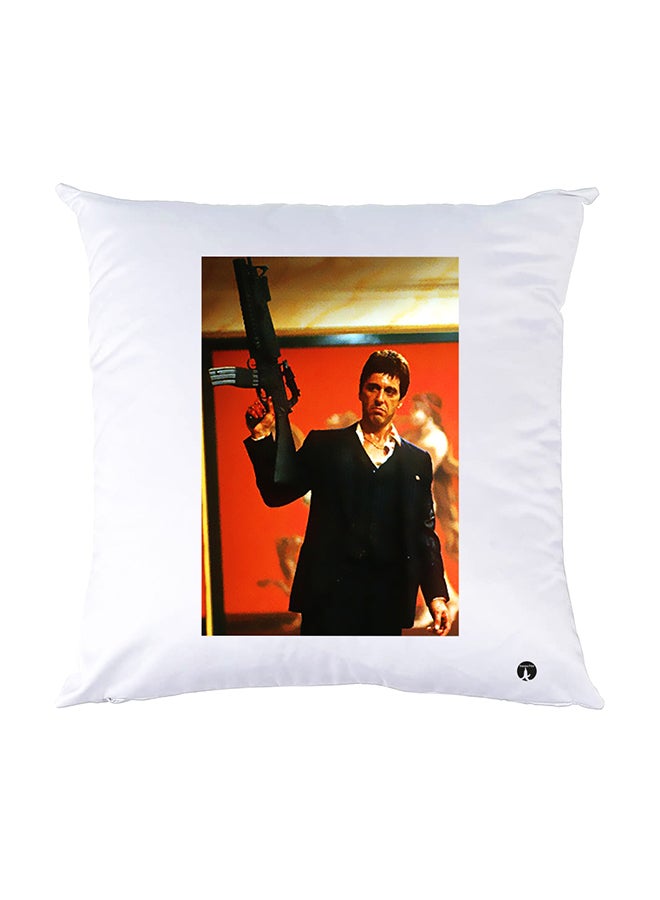 بي بي وسادة نوم مزينة بطبعات أبيض 30x30سم