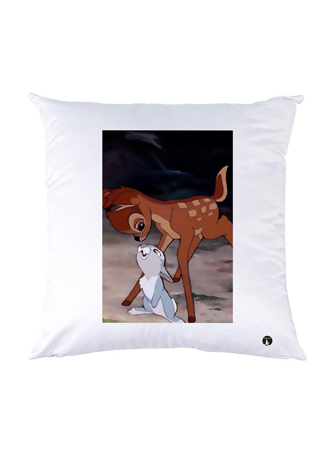 بي بي وسادة نوم مزينة بطبعات أبيض 30x30سم