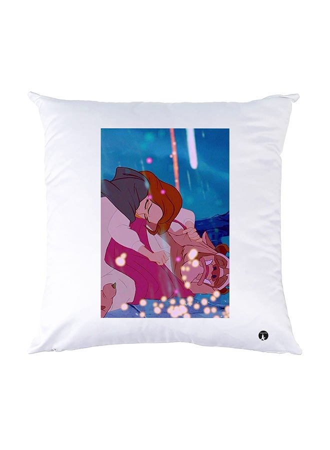 بي بي وسادة نوم مزينة بطبعات أبيض 30x30سم