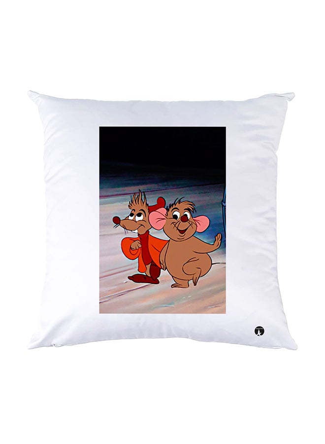 بي بي وسادة نوم مزينة بطبعات أبيض 30x30سم