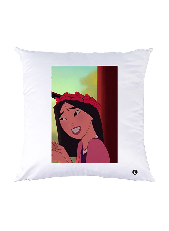 BP Printed Pillow White 30x30cm