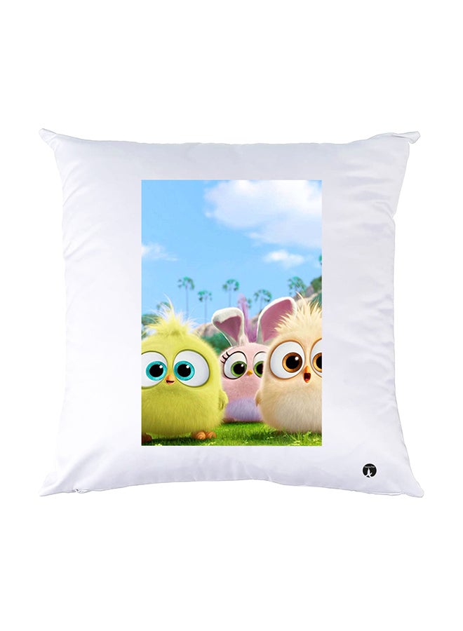 بي بي وسادة نوم مزينة بطبعات أبيض 30x30سم