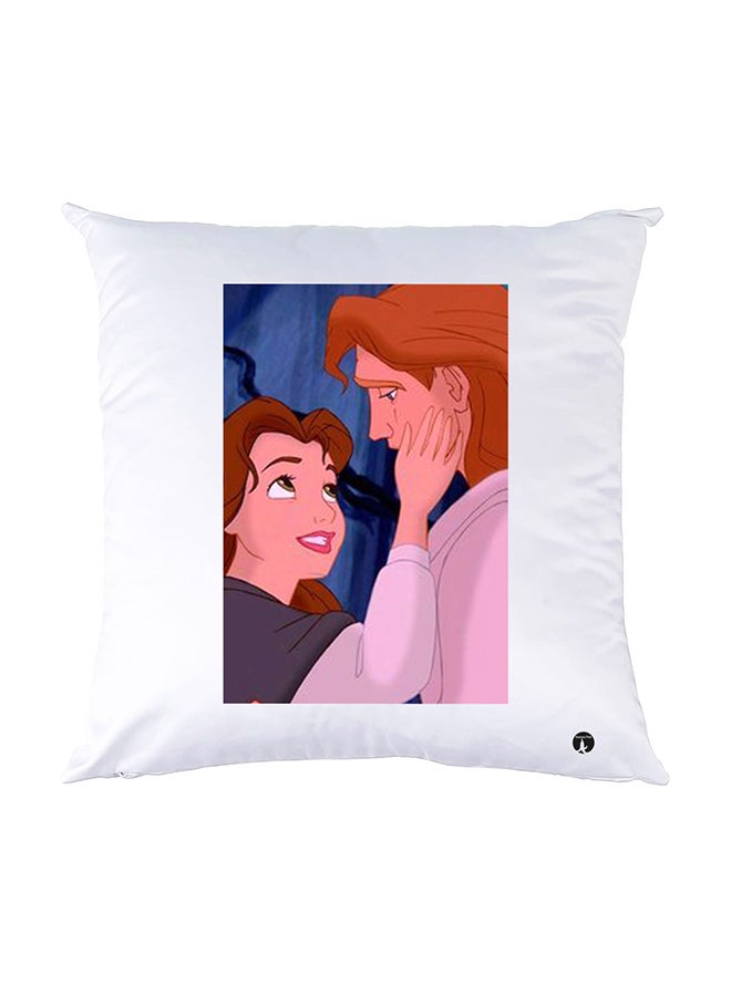 بي بي وسادة نوم مزينة بطبعات أبيض 30x30سم