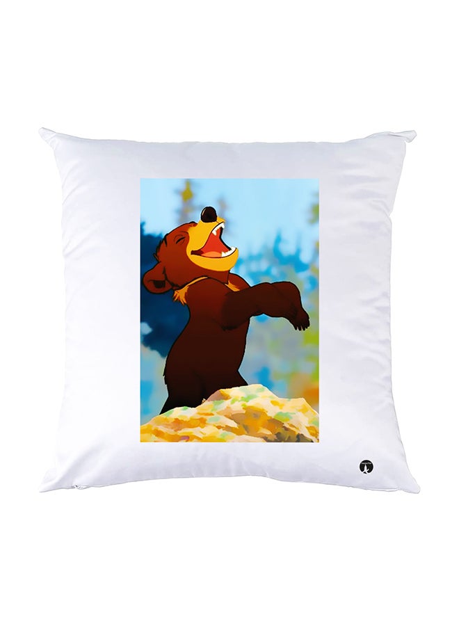 BP Printed Pillow White 30x30cm