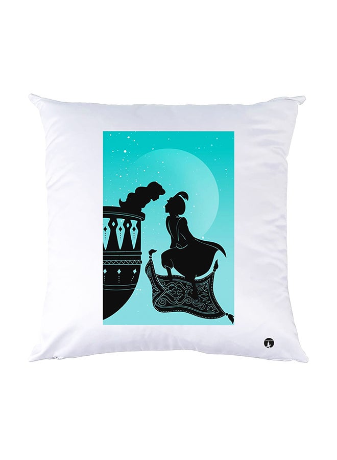 BP Printed Pillow White 30x30cm