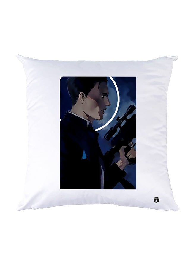 بي بي وسادة نوم مزينة بطبعات أبيض 30x30سم