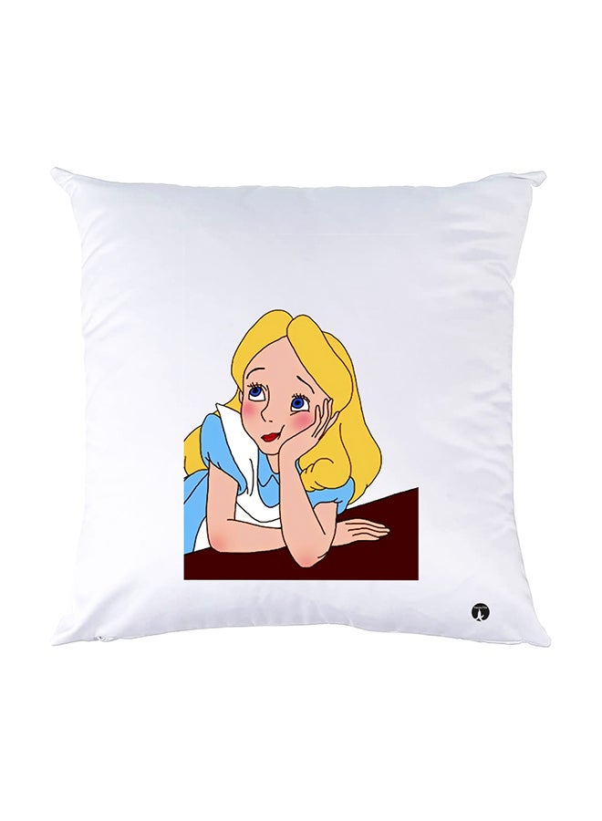 بي بي وسادة نوم مزينة بطبعات أبيض 30x30سم