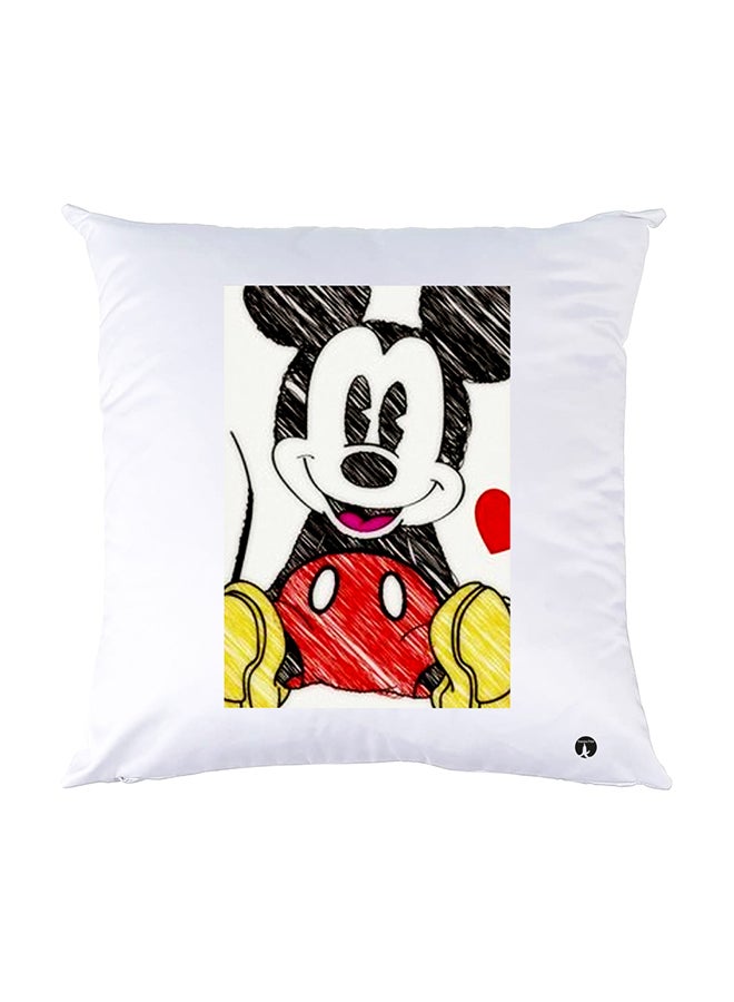 بي بي وسادة نوم مزينة بطبعات أبيض 30x30سم