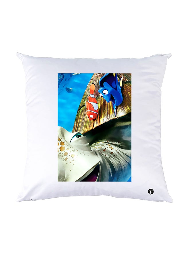 BP Printed Pillow White 30x30cm