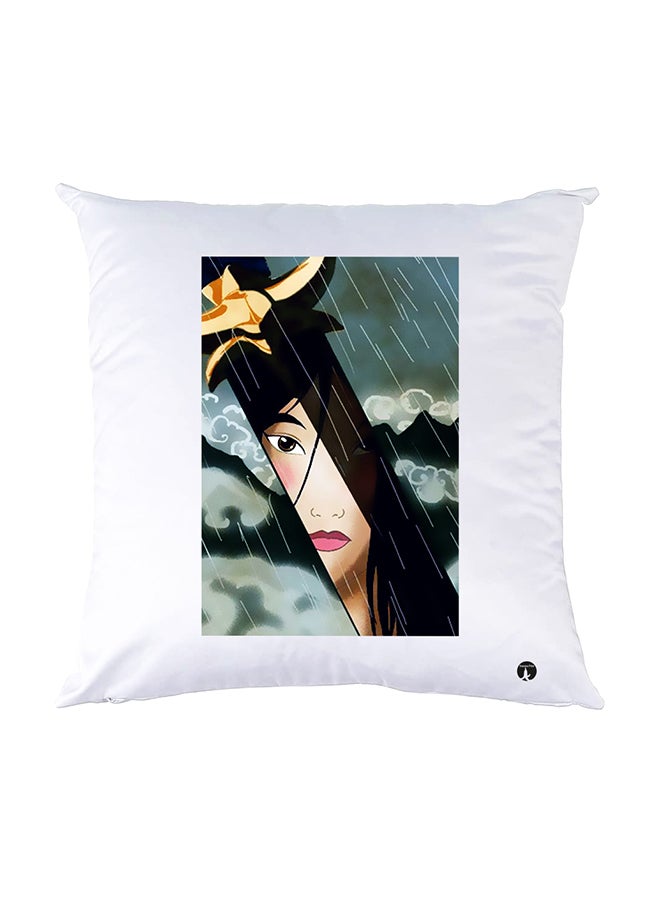 بي بي وسادة نوم مزينة بطبعات أبيض 30x30سم