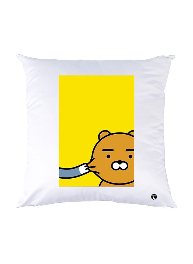 بي بي وسادة نوم مزينة بطبعات أبيض 30x30سم