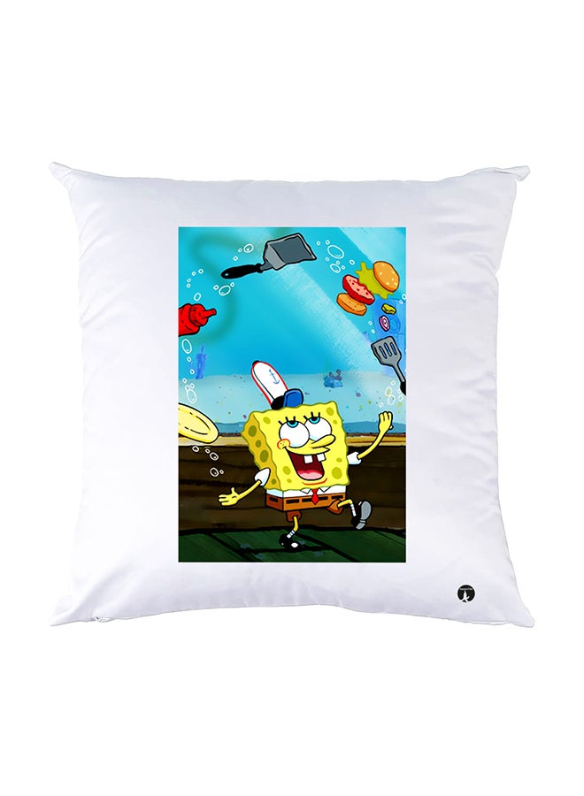 بي بي وسادة نوم مزينة بطبعات أبيض 30x30سم