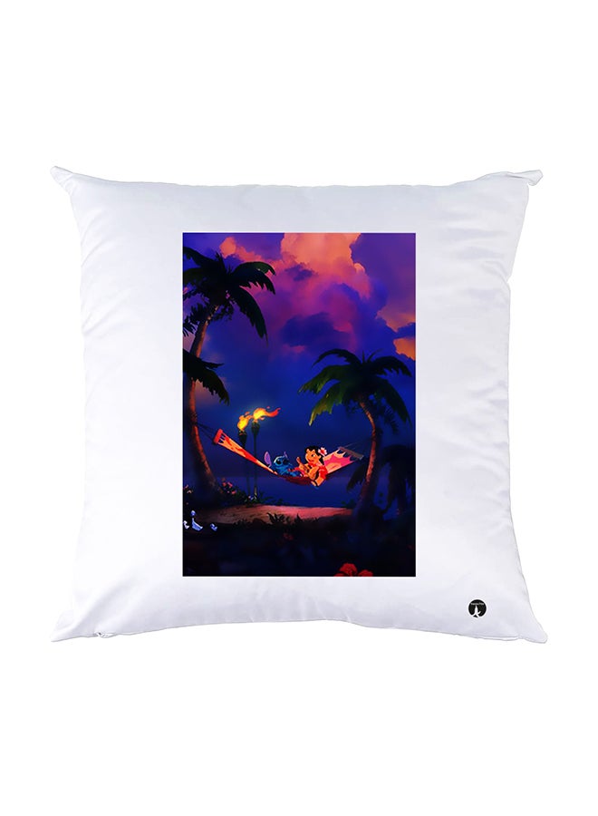 بي بي وسادة نوم مزينة بطبعات أبيض 30x30سم