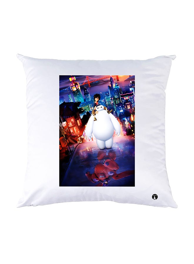 بي بي وسادة نوم مزينة بطبعات أبيض 30x30سم