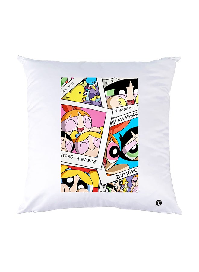 BP Printed Pillow White 30x30cm