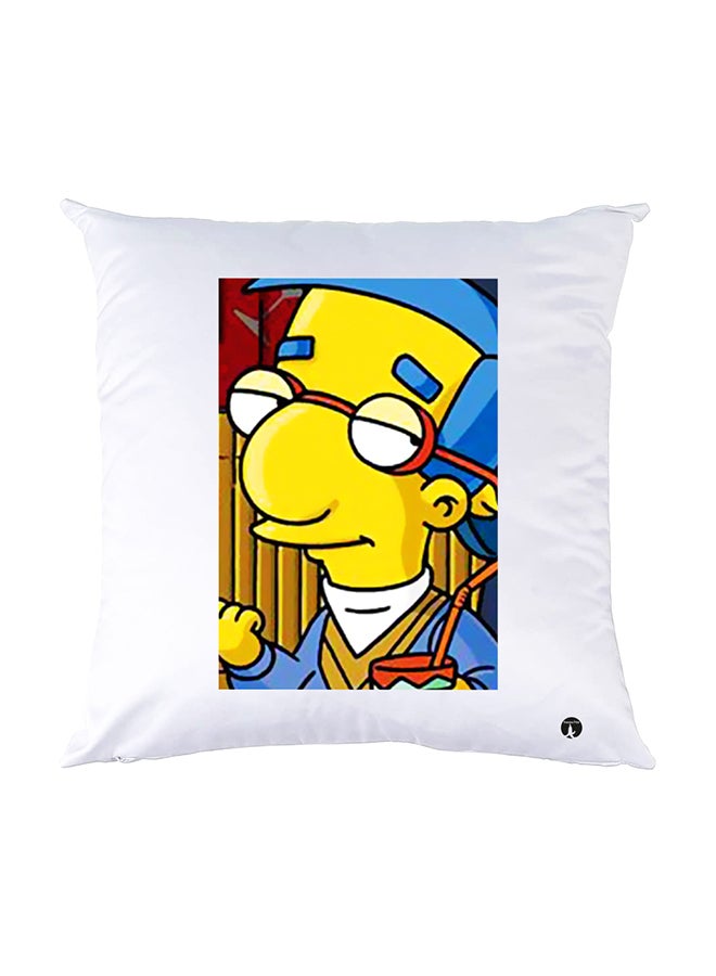 بي بي وسادة نوم مزينة بطبعات أبيض 30x30سم