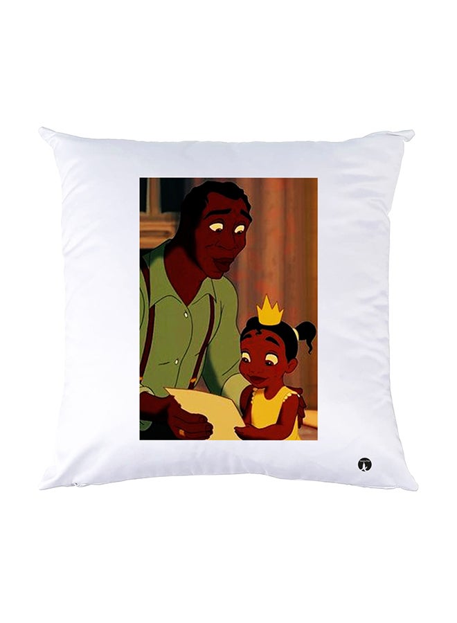 Printed Pillow White 30x30cm