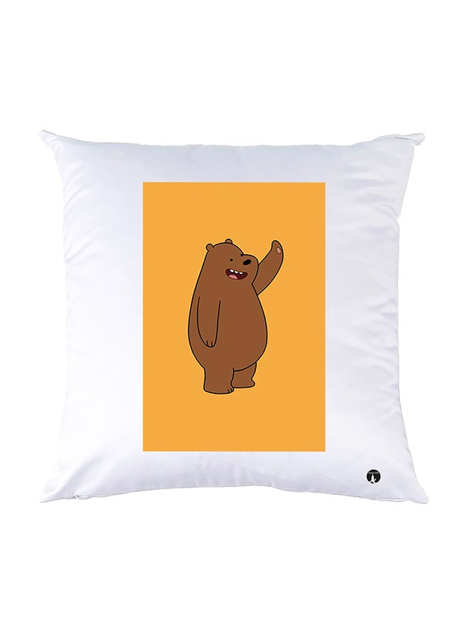 بي بي وسادة نوم مزينة بطبعات أبيض 30x30سم