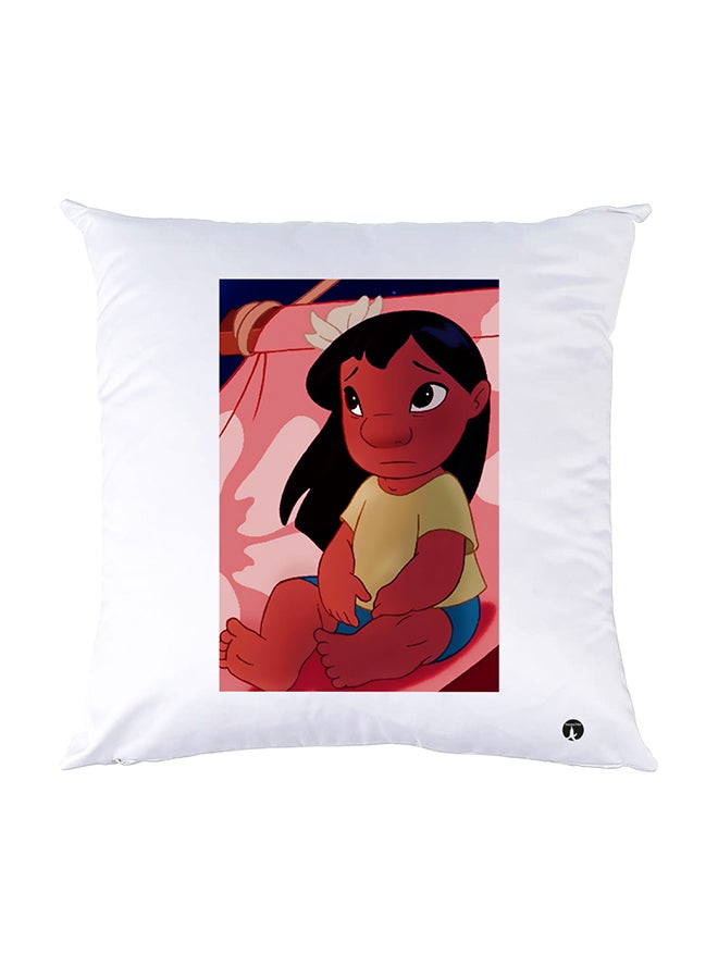 Printed Pillow White 30x30cm