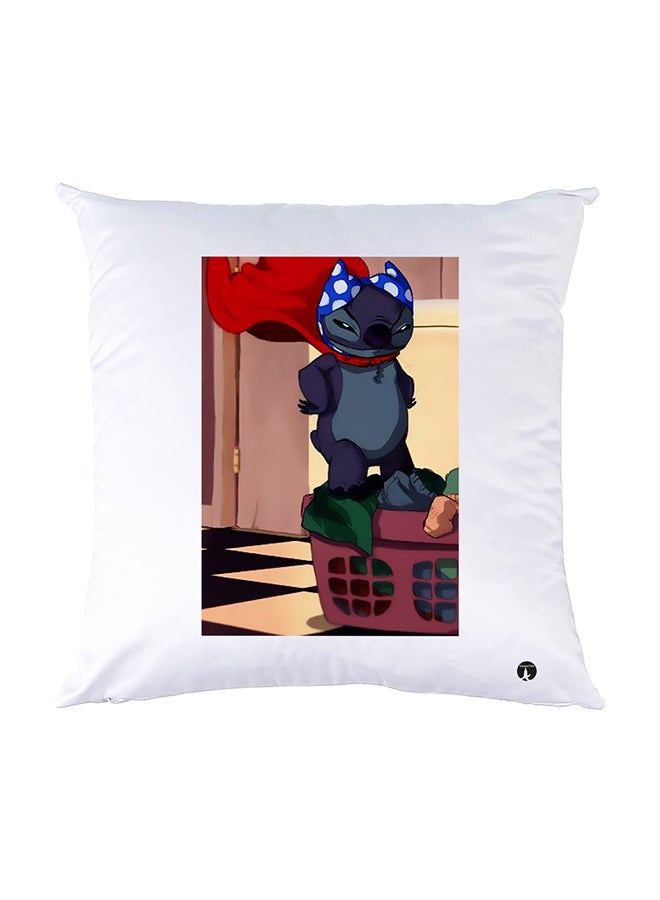 بي بي وسادة نوم مزينة بطبعات أبيض 30x30سم