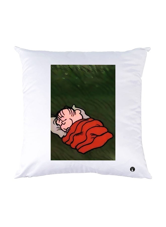 BP Printed Pillow White 30x30cm