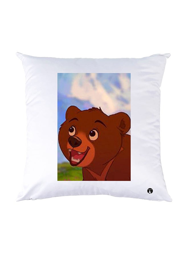 بي بي وسادة نوم مزينة بطبعات أبيض 30x30سم