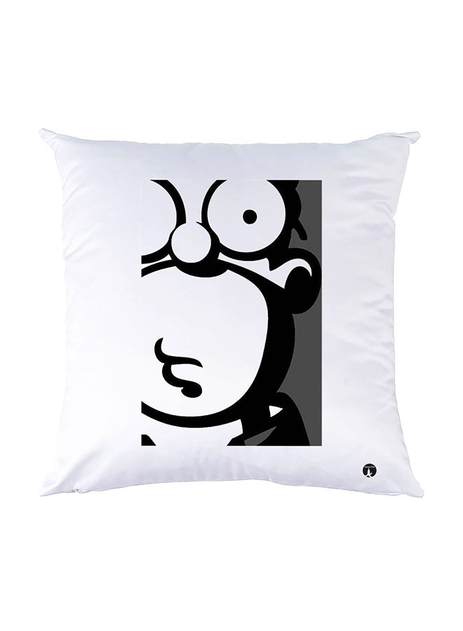 بي بي وسادة نوم مزينة بطبعات أبيض 30x30سم