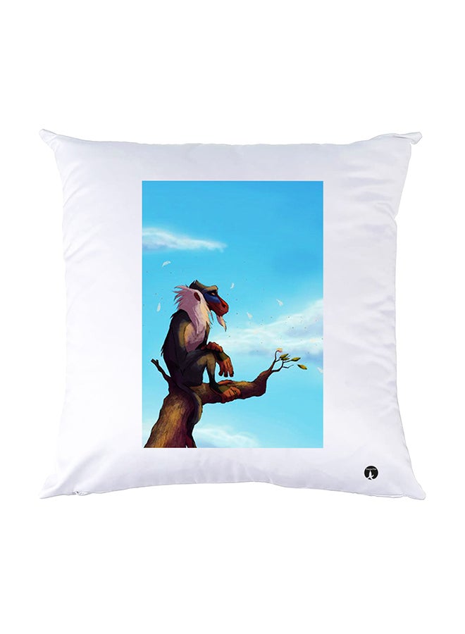 بي بي وسادة نوم مزينة بطبعات أبيض 30x30سم