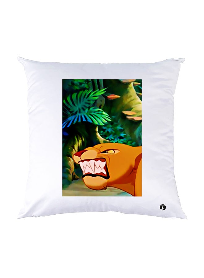 BP Printed Pillow White 30x30cm