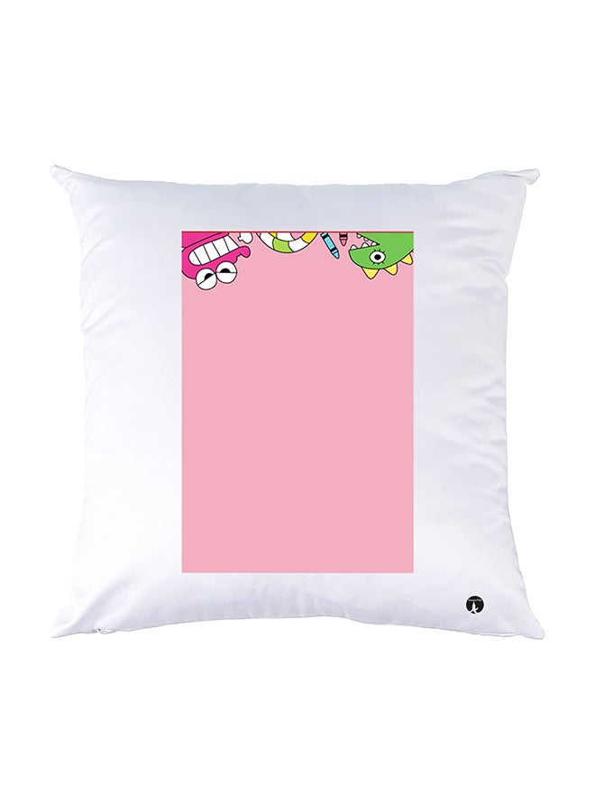 بي بي وسادة نوم مزينة بطبعات أبيض 30x30سم