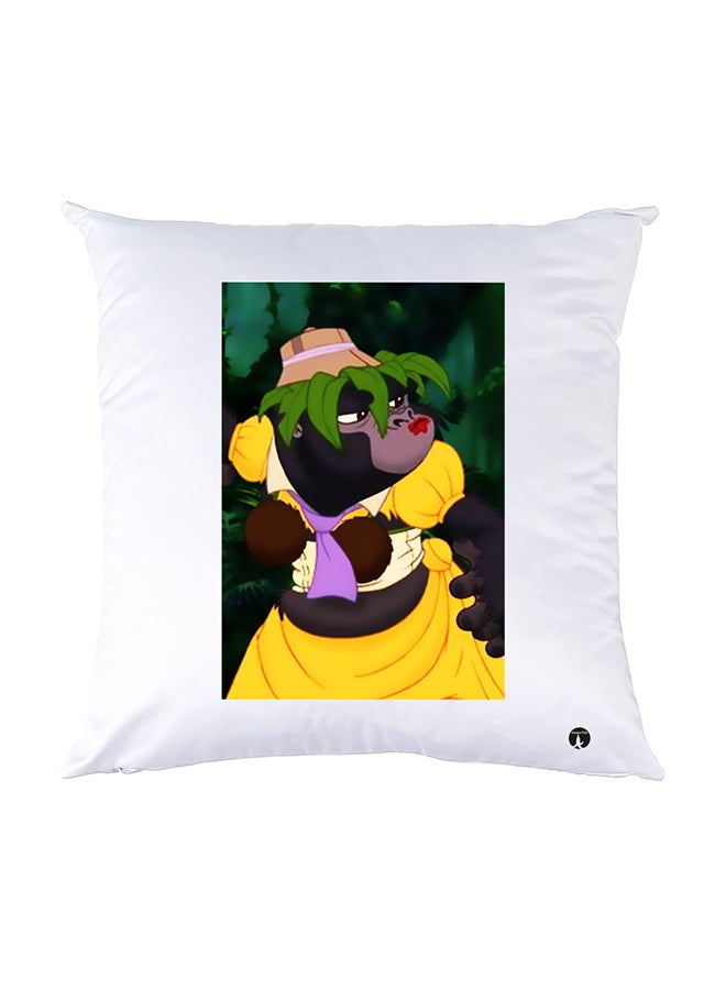 بي بي وسادة نوم مزينة بطبعات أبيض 30x30سم