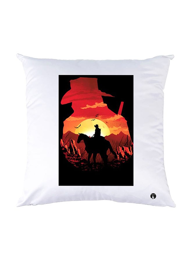BP Printed Pillow White 30x30cm