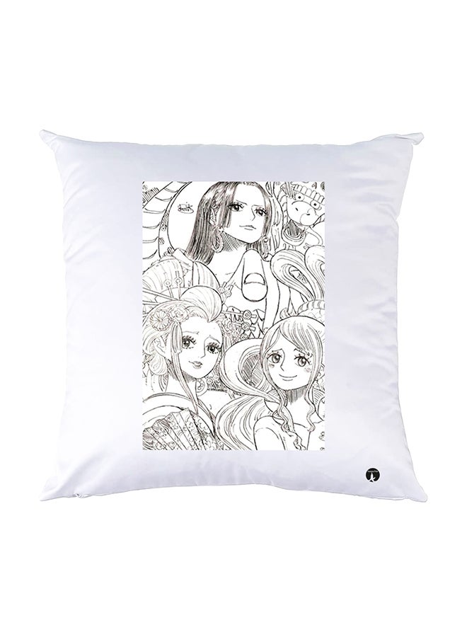 بي بي وسادة نوم مزينة بطبعات أبيض 30x30سم