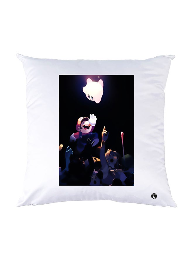 بي بي وسادة نوم مزينة بطبعات أبيض 30x30سم