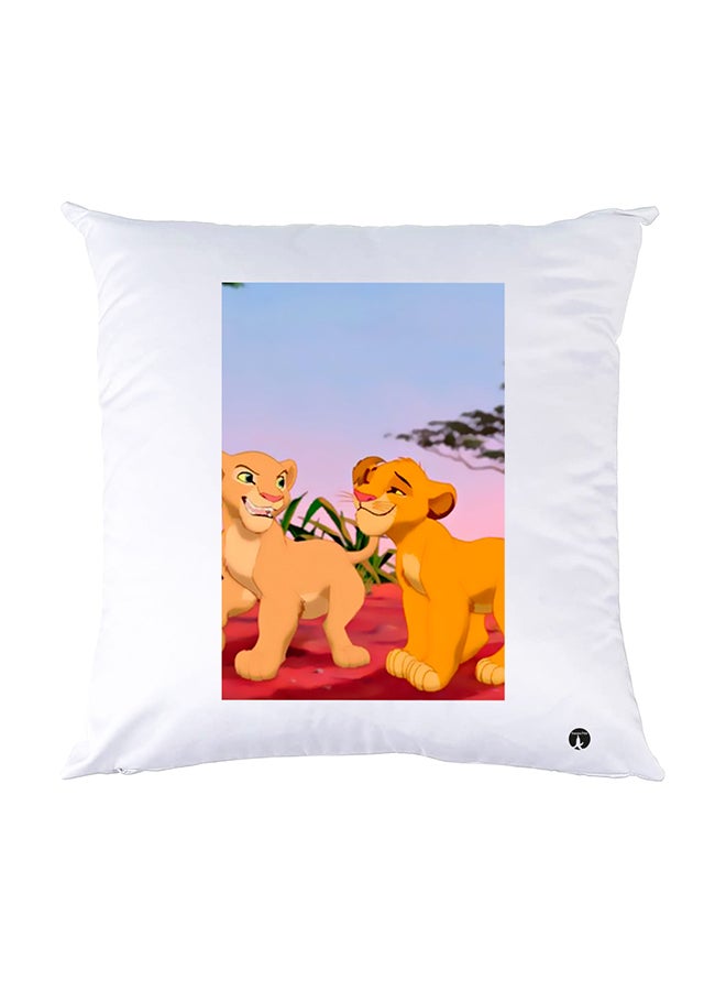 بي بي وسادة نوم مزينة بطبعات أبيض 30x30سم