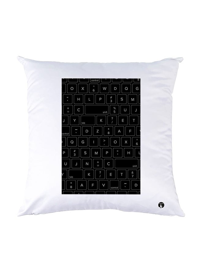 BP Printed Pillow White 30x30cm