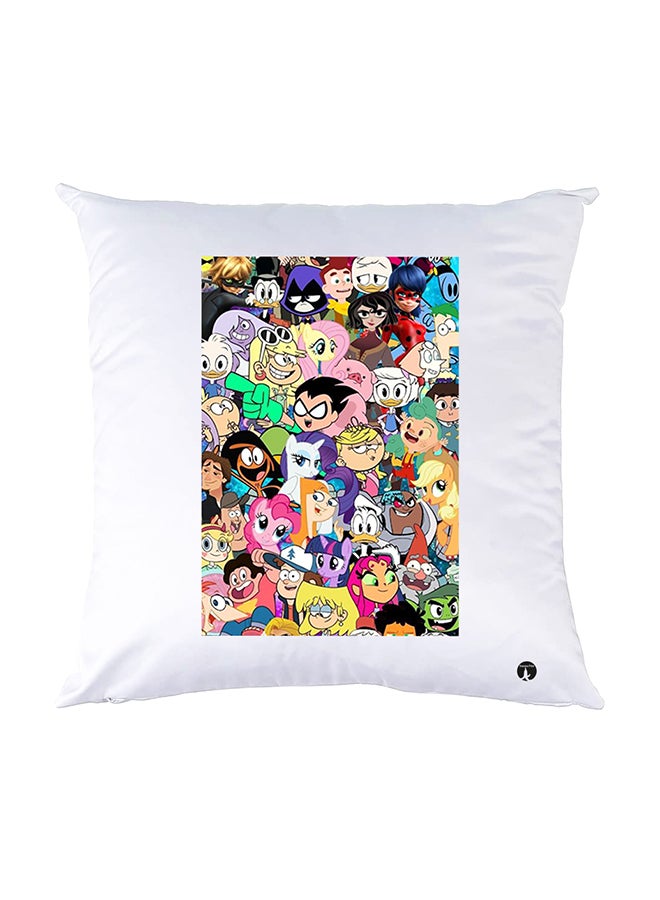 BP Printed Pillow White 30x30cm