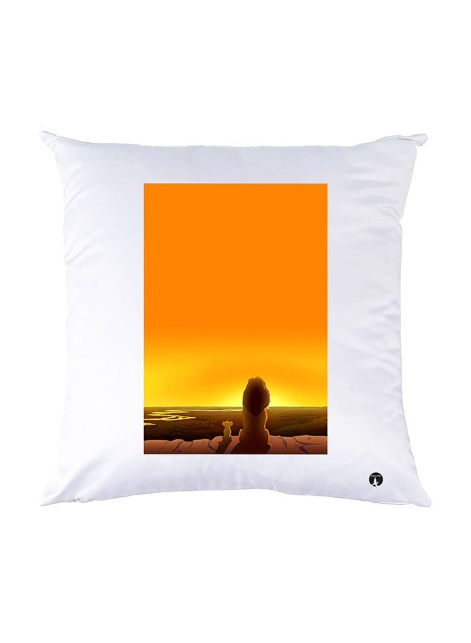 BP Printed Pillow White 30x30cm