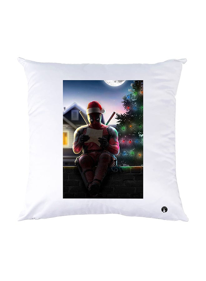 BP Printed Pillow White 30x30cm