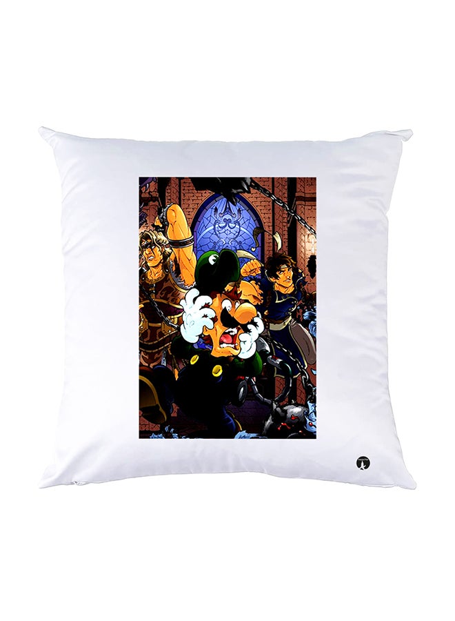 بي بي وسادة نوم مزينة بطبعات أبيض 30x30سم