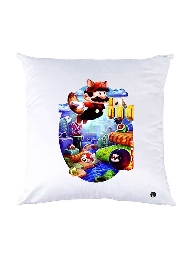 BP Printed Pillow White 30x30cm
