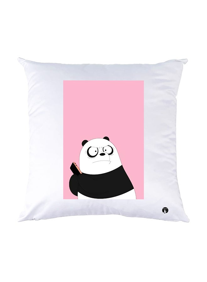 بي بي وسادة نوم مزينة بطبعات أبيض 30x30سم