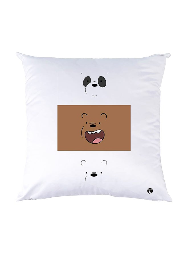 بي بي وسادة نوم مزينة بطبعات أبيض 30x30سم